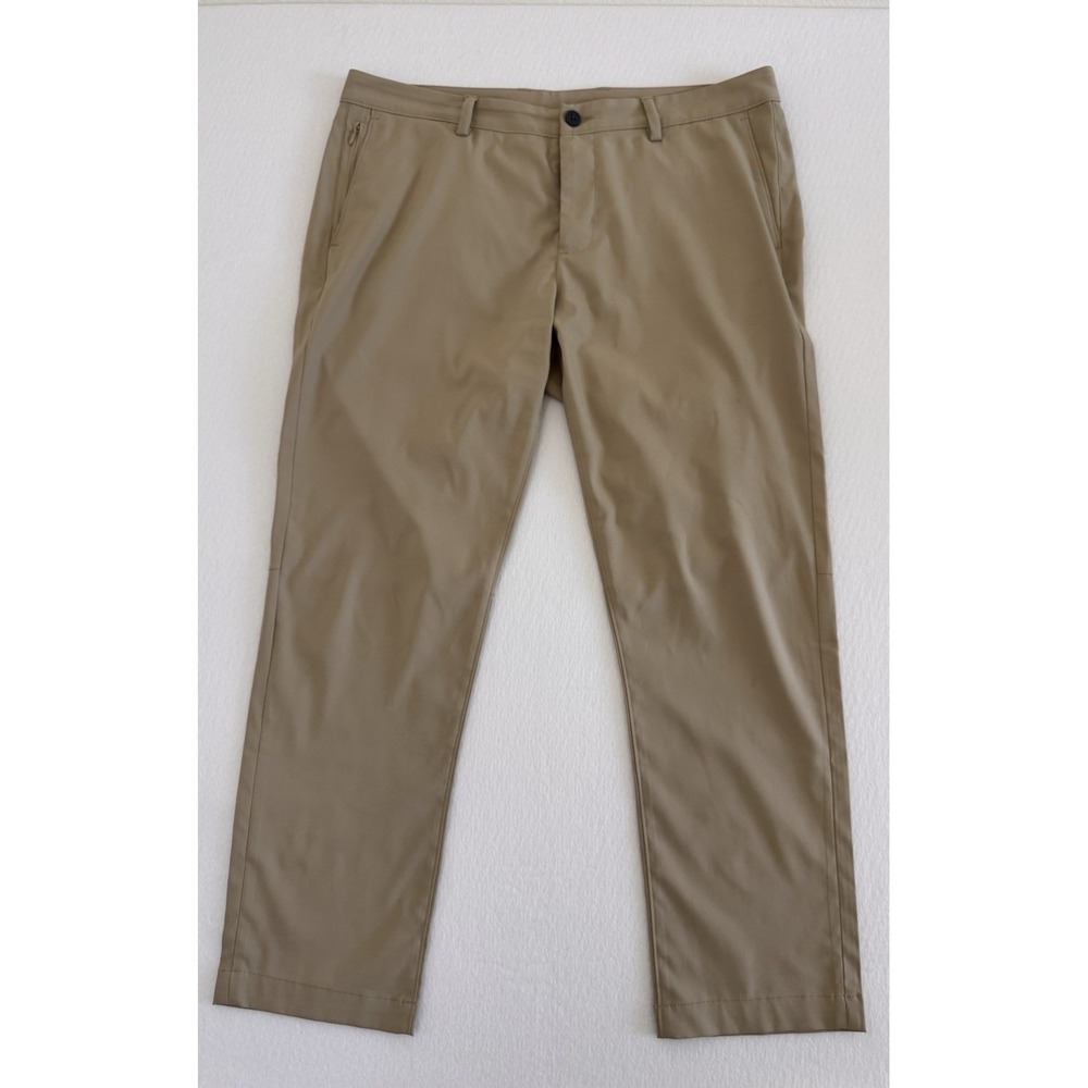 Tommy Bahama Performance Golf Pants Mens 38x28 Beige Relax Fit Zip Pocket
